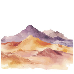A hand-painted desert design set. Hand-painted style, vectorized, vector set available in EPS An Elegant watercolor painting design collection © Zizak