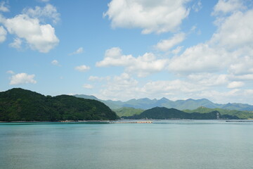 空、海、山の風景