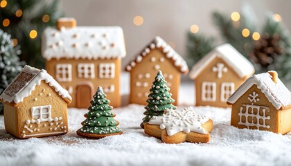 Naklejka premium christmas tree in the snow