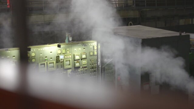 Panel with indicator on thermal or atomic station - Powered by Adobe