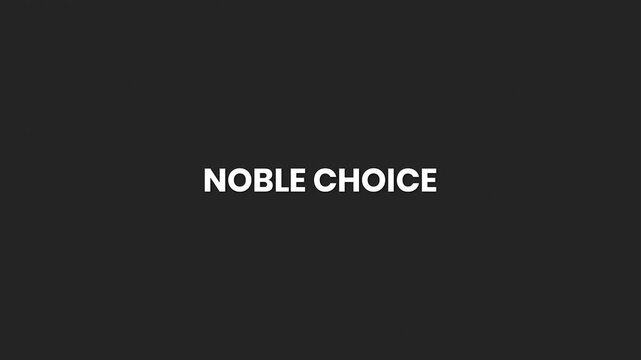 Noble Choice Minimal Text Animation 4K for Premium Selection and Elite Product Promotion