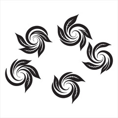 Obraz premium Abstract Swirling Feather Design Element Vector Illustration