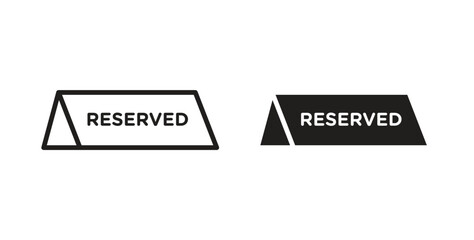 Reservation table icon in doodle and stroke style.
