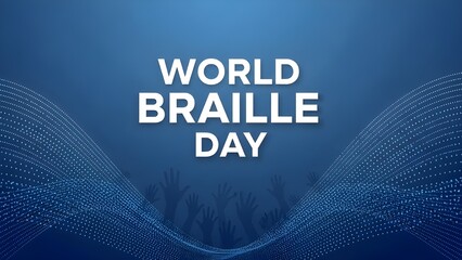 World braille day celebration with abstract dots background
