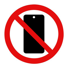 No Mobile Phone Symbol Red Circle Prohibition Sign