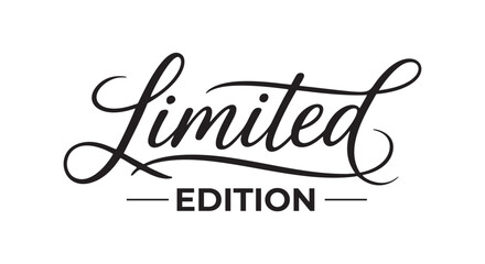 "Limited Edition." Hand-drawn vector lettering on a background