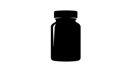 Black Pill Bottle A Simple and Minimalist Design.