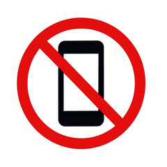 No Cell Phone Symbol Red Circle Prohibition Sign prohibited