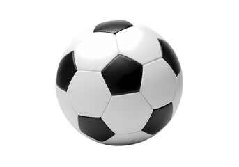 Naklejka premium Classic black and white soccer ball ready for action