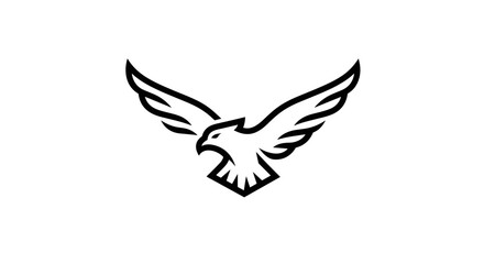 Minimalist Eagle Logo Design with Sharp Lines and Bold Presence.