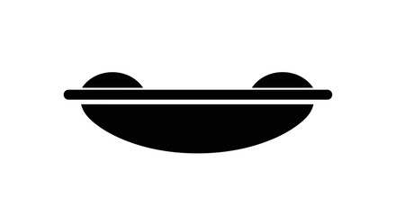 Minimalist Balance Board Icon Stability and Equilibrium Symbol.