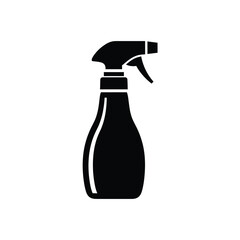 Black silhouette of a spray bottle on white background 1