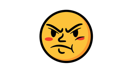 Expressing negativity an illustration of an angry emoji, a visual representation of a disgruntled