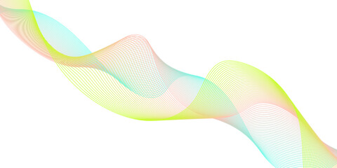 Abstract colorful wave vector background illustration with vibrant blue and light gradient lines, pattern, and curve decoration