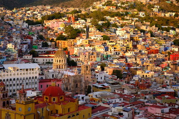 aerial view of the city of Guanajuato