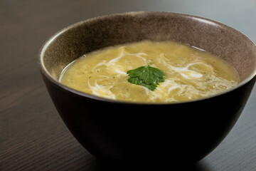 Potato and Leek Soup with Cream in Bowl – Cozy Comfort Food