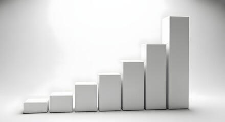 3D business graph illustrating financial growth, market success, and investment progress with a rising arrow diagram