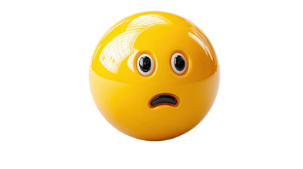 Surprised Emoji: A vibrant and expressive emoji displays a look of surprise and consternation, ready to convey complex feelings.