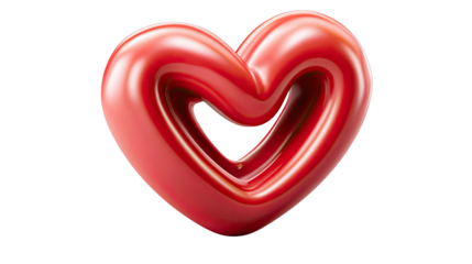 Red Heart's Symbol of Love: A vibrant and glossy red heart, representing love and affection, dominates the frame, a simple yet powerful symbol.