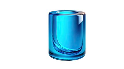 Elegant Turquoise Vessel: An artistic close-up of a striking turquoise glass vessel, a study in modern simplicity and refined elegance, casting captivating reflections that elevate any space.