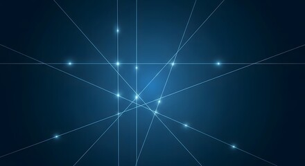 Abstract blue background with stars, a digital vector illustration featuring a wave pattern of light lines for technology design or a space concept wallpaper