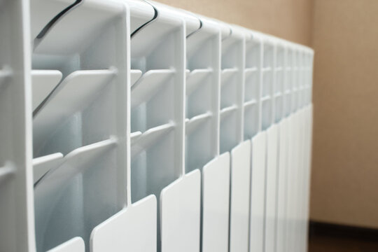 white bimetallic radiator for heating