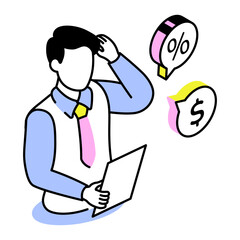 An isometric style icon depicting buyer behaviour