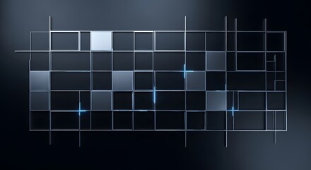 Futuristic abstract blue background with a digital square grid pattern for technology and data science illustration