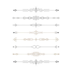 Fototapeta premium Elegant ornamental dividers for professional design