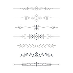 Elegant floral divider set for beautiful designs