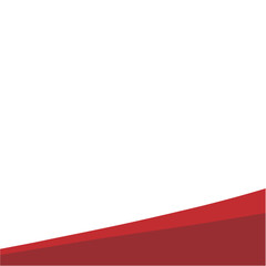 Red wave border ornament. Template divider for poster, greeting card, brochure, and banner.