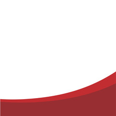 Red wave border ornament. Template divider for poster, greeting card, brochure, and banner.