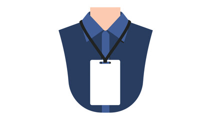 Modern professional wearing a blank ID badge at business conference or corporate event for easy identification and access control