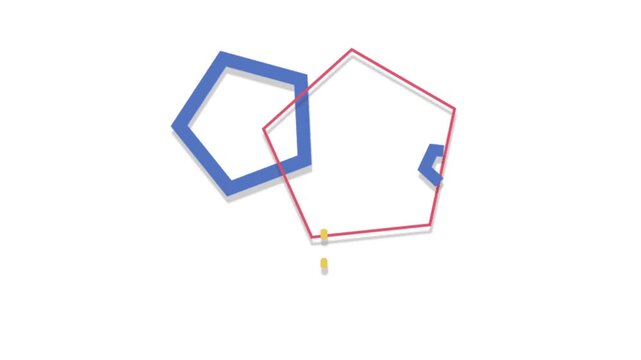 paper clips on white background Clean Corporate Transition Element with Basic Shapes
