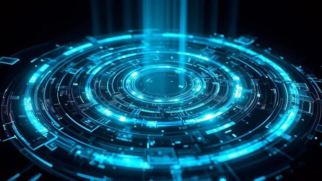 Abstract blue digital circuit design