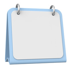 Empty calendar. 3D calendar. 3D illustration.