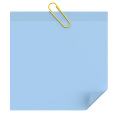 3D notepad. Sticky note. 3D illustration.