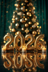 New year decoration design for 2026