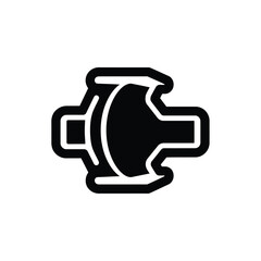 Black silhouette stylized anatomical joint anatomy