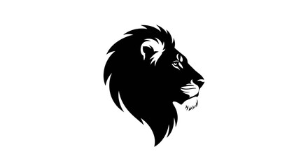 Majestic Lion Head Silhouette A Symbol of Strength and Courage 1.