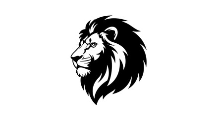 Majestic Lion Head Illustration A Symbol of Strength and Courage.
