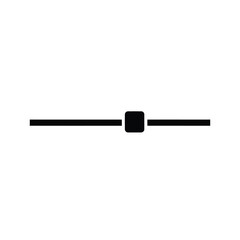 Black slider control on white background interface