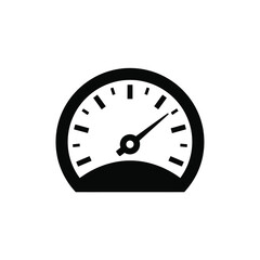 Black speed gauge vector icon meter dial