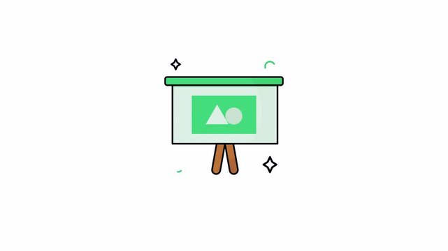 screen presentation animated icon with alpha channel.