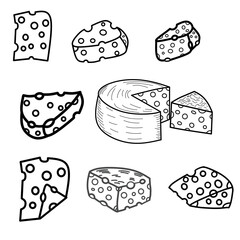 Cheese doodle pattern background. Cheese Seamless Pattern. Cheese background pattern