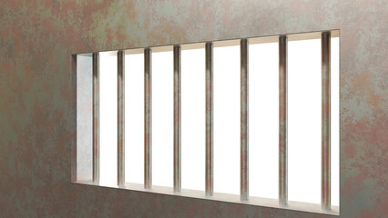 prison cell 3D rendering