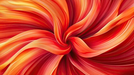 Fiery Abstract Swirl: Dynamic Red and Orange Gradient Waves