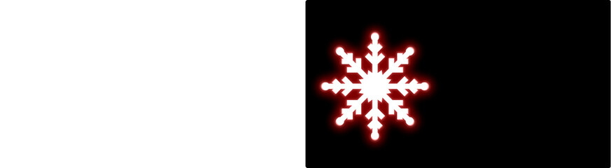 PNG image of Glowing snowflake design perfect for winter holiday themes and festive season greetings with a modern and minimalist aesthetic touch on transparent background