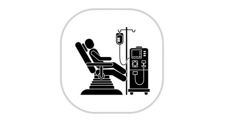 Hemodialysis Treatment Illustration Medical Procedure and Healthcare.