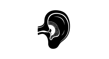 Ear Anatomy Illustration Detailed Medical Diagram for Education.